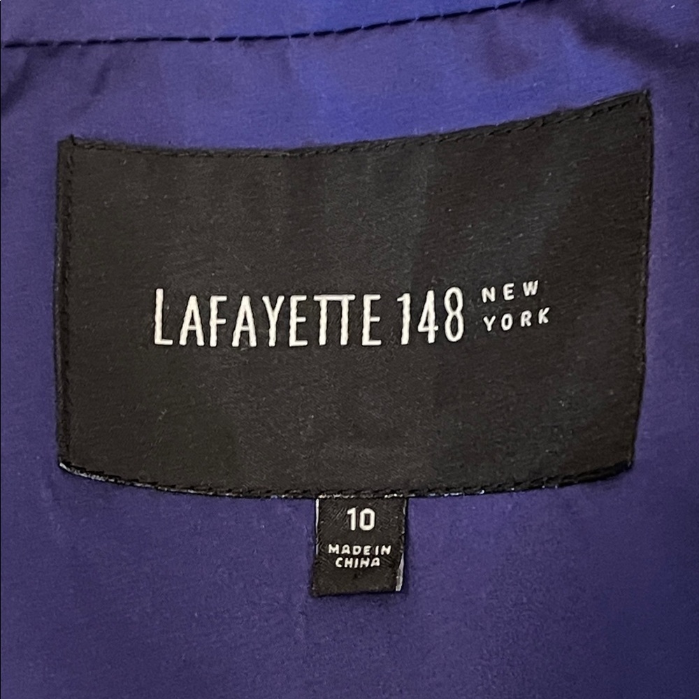 Lafayette 148 New York Royal Blue/Purple Full Zip Jacket Women’s Size 10 - Picture 4 of 7